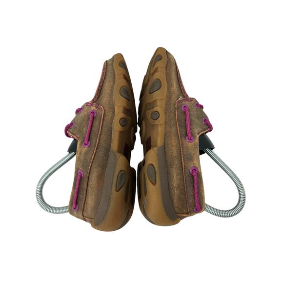 Twisted X Casual‎ Boat Shoes Womens Driving Mocs 5.5M Brown Leather WDM0066 - Picture 4 of 10